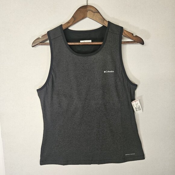 Columbia Tank Top Womens Size L Outdoor Hike Travel Black Omni Wick Inner Sport - Picture 1 of 12